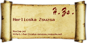 Herlicska Zsuzsa névjegykártya